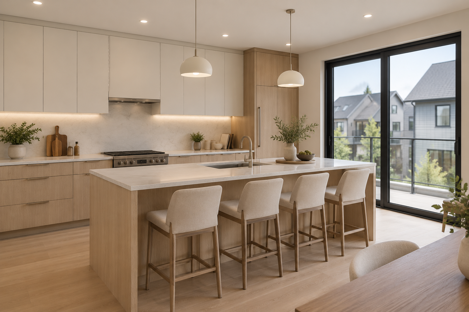 Kitchen rendering at Six On Salisbury