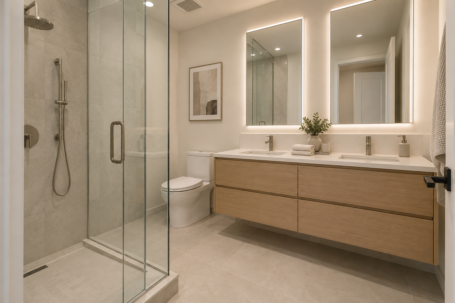 Bathroom rendering at Six On Salisbury